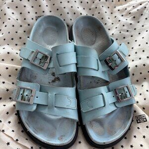 BIRKENSTOCK St Barths Leather Mineral Blue